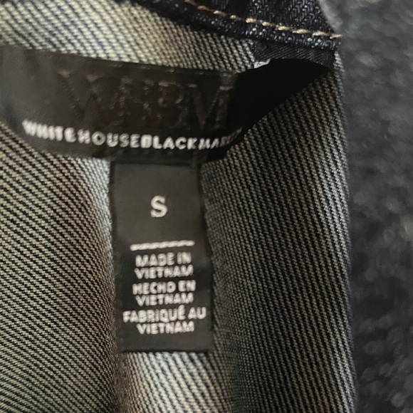 White House Black Market Dark Blue Jean Jacket - Picture 3 of 5